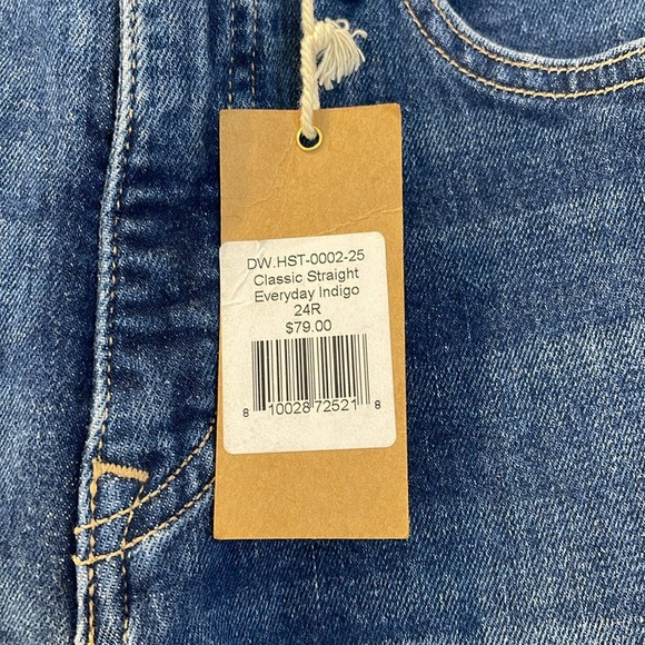 NWT Revtown Classic Straight Everyday Jeans Indigo 24R - Picture 3 of 9